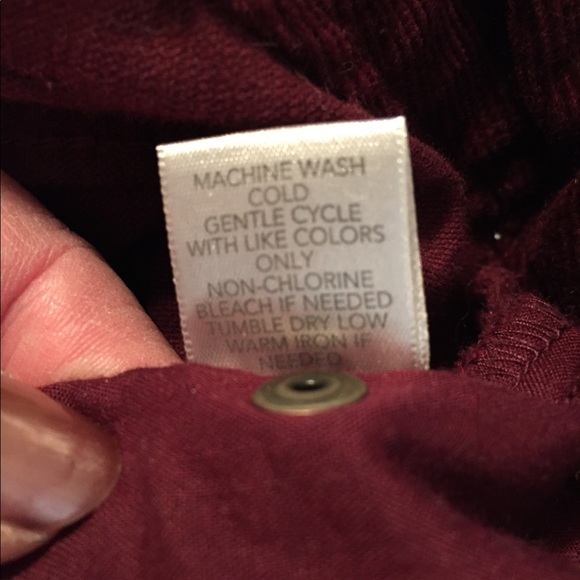 CJ Banks 16W Gorgeous Burgundy Corduroy Trousers - Picture 6 of 7